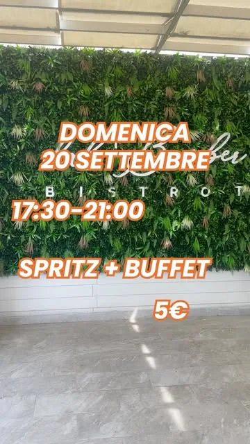 Locandina: domenica spritz e buffet a 5 euro